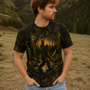 Bigfoot Camouflage Hunting All Over Print Shirt