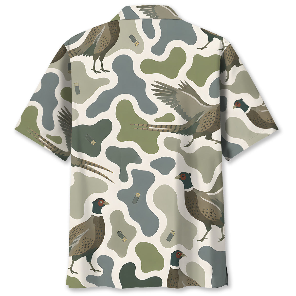 Pheasant Camouflage Hunting Funny Pattern Hawaiian Shirt