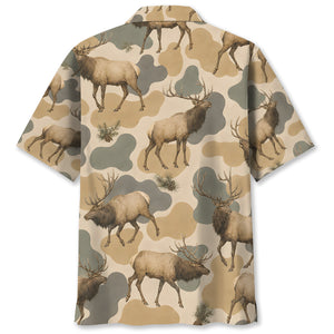 Elk Camouflage Hawaiian Shirt