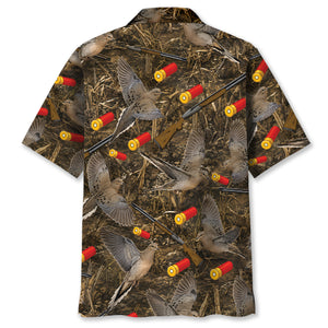 Vintage Camouflage Dove Hunting Hawaiian Shirt