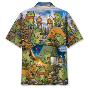 Funny Frog Camping Hawaiian Shirt
