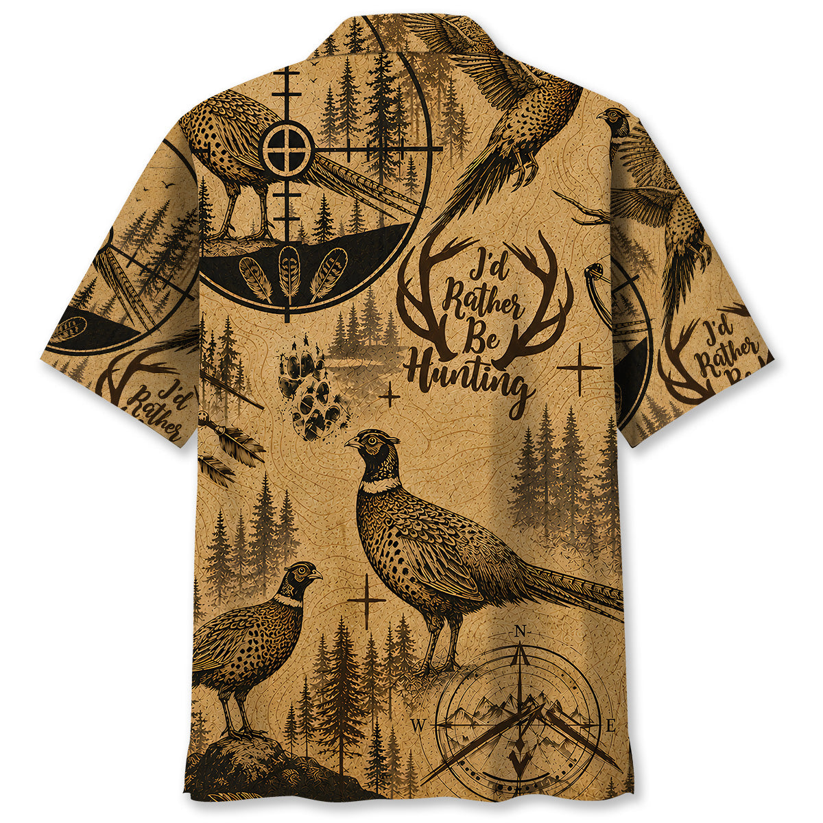 Pheasant I'd Rather Be Hunting Hawaiian Shirt