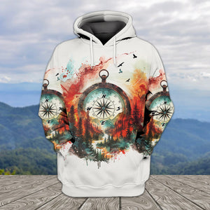 Compass Colorful Not All Who Wander Are Lost All Over Print