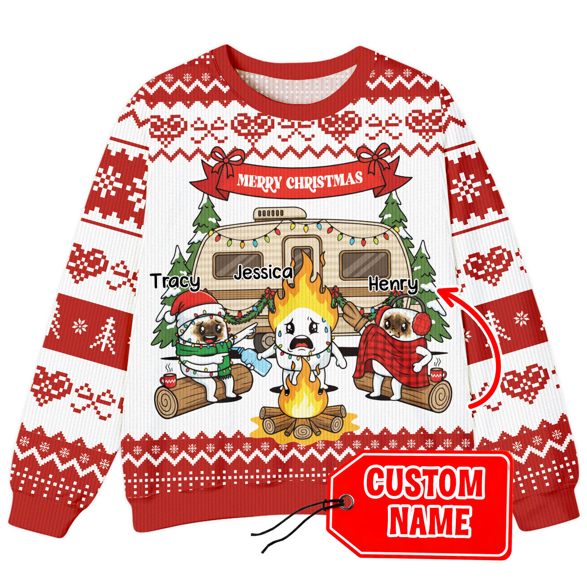 Burnt Marshmallow Xmas Ugly Sweater