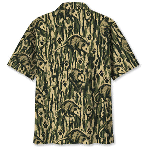 Opossum Stripe Camouflage Hawaiian Shirt
