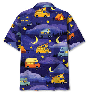 Dreamy Night Pop-Up Camper Hawaiian Shirt
