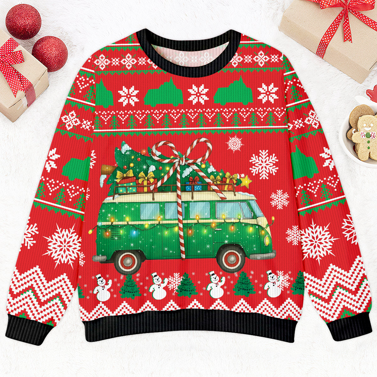 Christmas Camper Vans Ugly Sweater