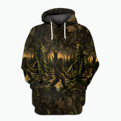 Bigfoot Camouflage Hunting All Over Print Shirt