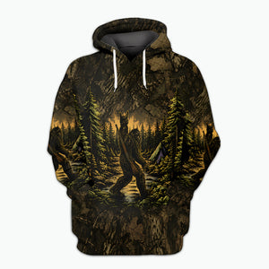 Bigfoot Camouflage Hunting All Over Print Shirt
