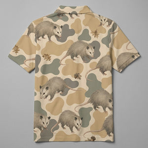 Opossum Camouflage Men Polo Shirt