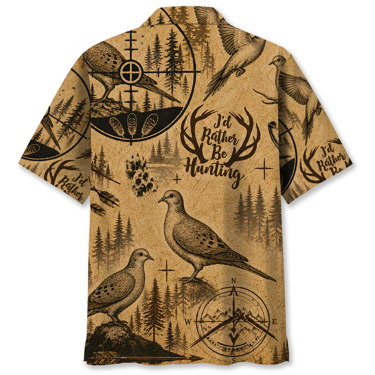 Dove I'd Rather Be Hunting Hawaiian Shirt