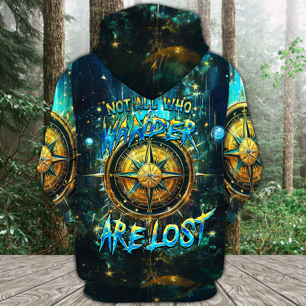 Not All Who Wander Fantasy Compass All Over Print Shirt