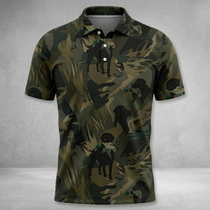 Mallard Duck Retriever Camouflage Polo Men Shirt