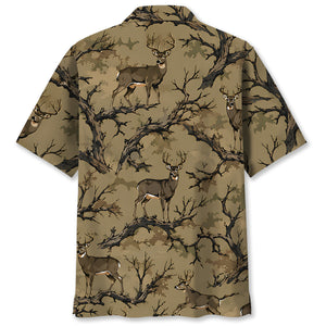 Camo Deer Forest Hawaiian Shirt