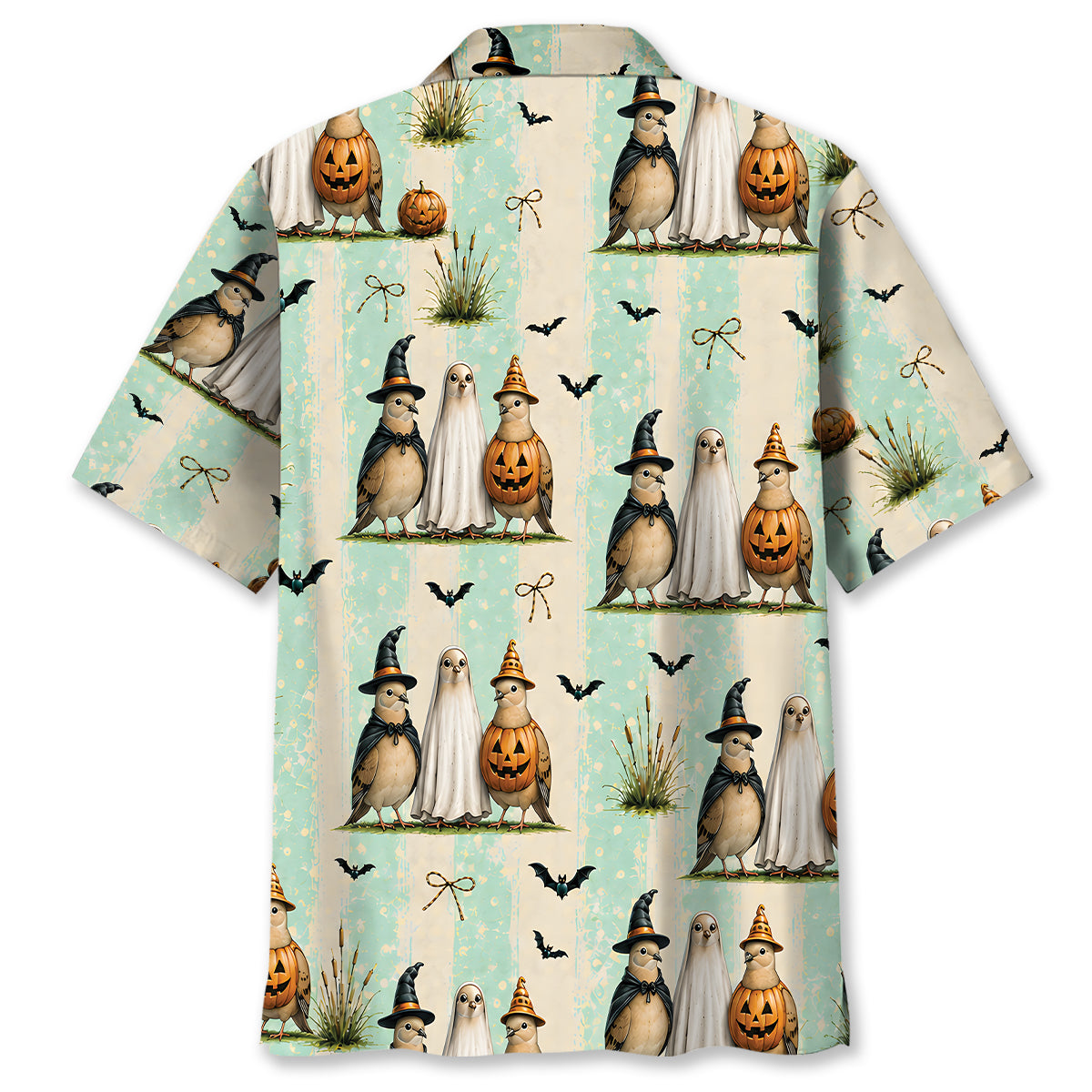 Dove Ghost Pumpkin Halloween Hawaiian Shirt