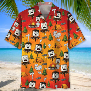 Burnt Marshmallow Dancing Party Hawaiian Shirt