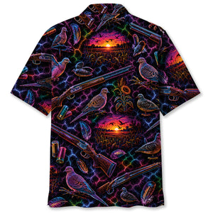 Midnight Dove Hunting Neon Hawaiian Shirt