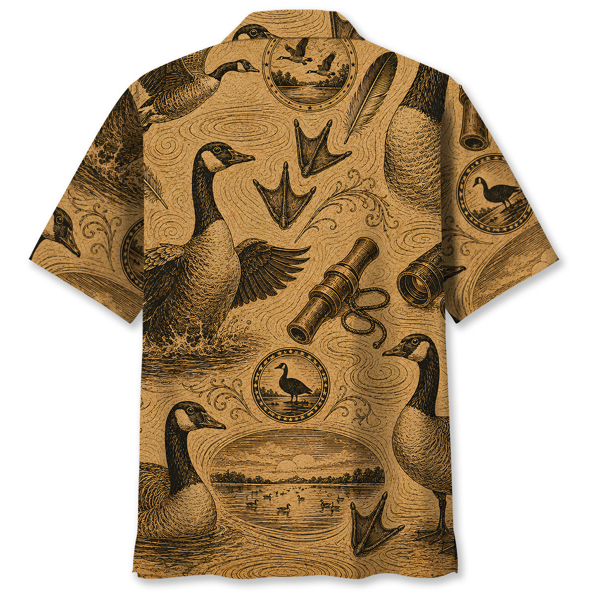 Goose Hunting Vintage Artwork Hawaiian Shirt