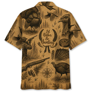 Vintage Wild Turkey Hunting Hawaiian Shirt