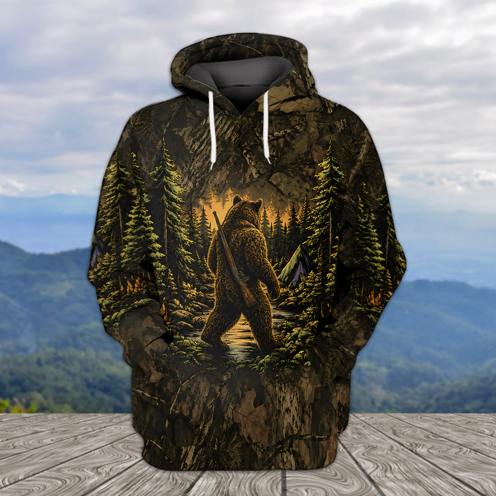 Brown Bear Camouflage Hunting All Over Print