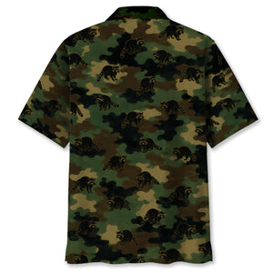 Raccoon Camouflage Millitary Hawaiian Shirt