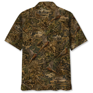 Pheasant Hunting Camo Hawaiian Shirt
