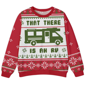 Red That There Is An RV Christmas Ugly Sweater