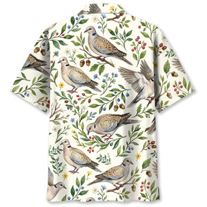 Vintage Wild Dove Nature Hawaiian Shirt