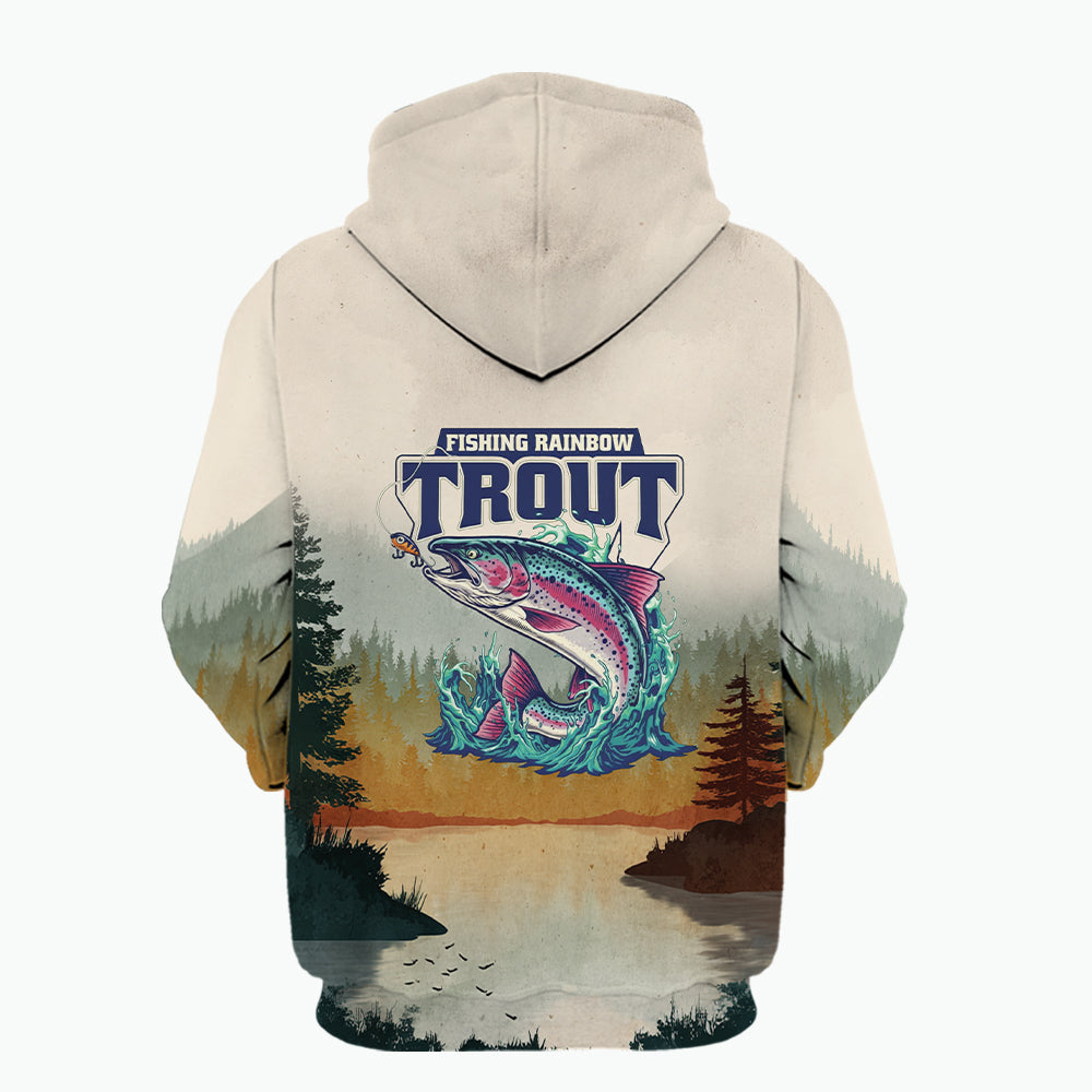 Trout Fish Lover Vintage All Over Print Shirt