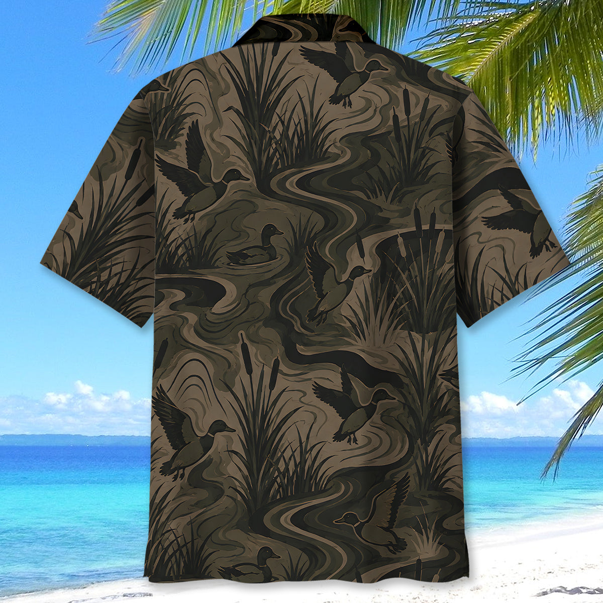 Camouflage Duck Hunting Hawaiian Shirt