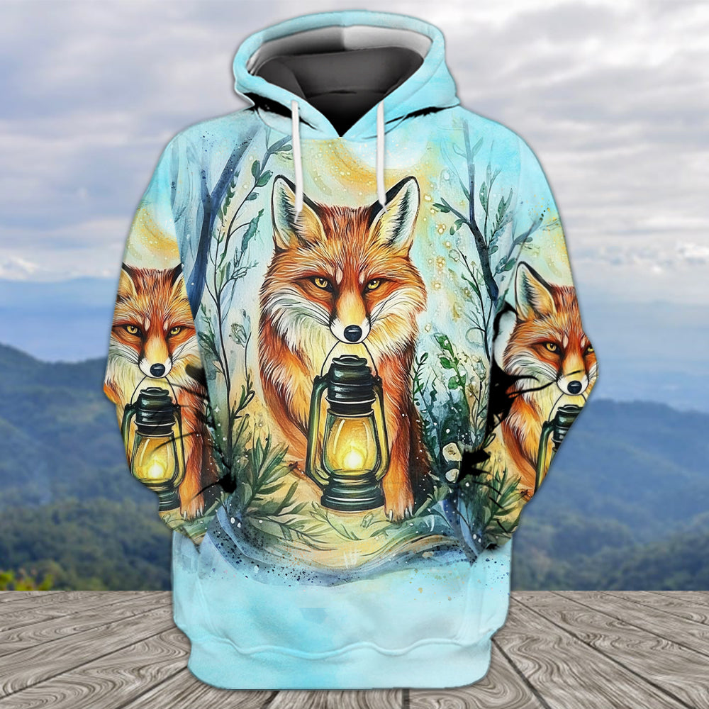 Wild Fox Finding The Way All Over Print Shirt