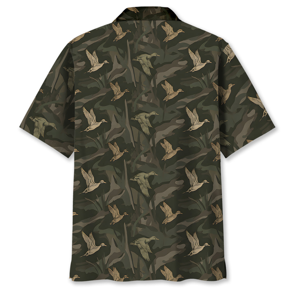 Vintage Camo Duck Hunting Hawaiian Shirt