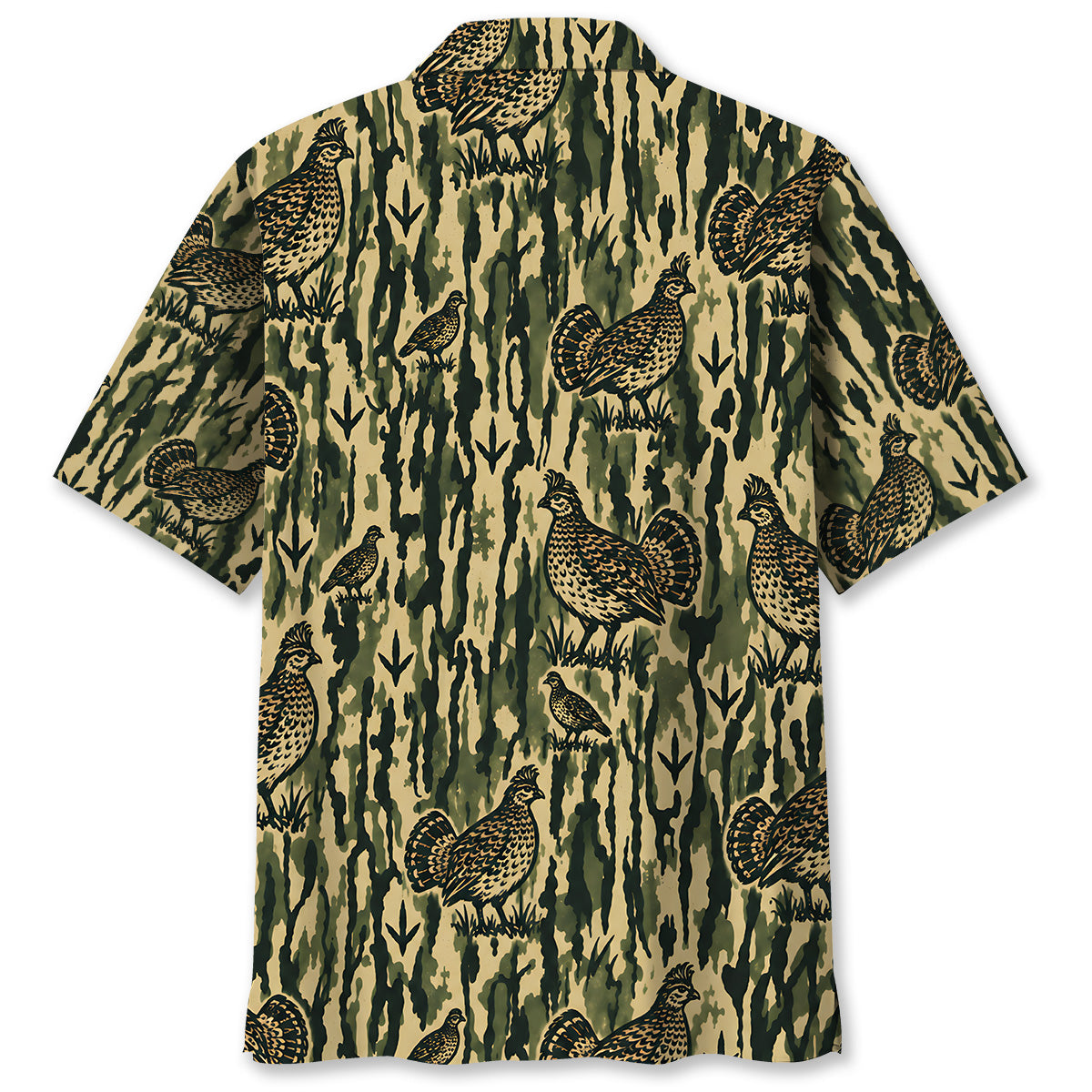 Grouse Stripe Camouflage Hawaiian Shirt