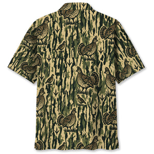 Grouse Stripe Camouflage Hawaiian Shirt