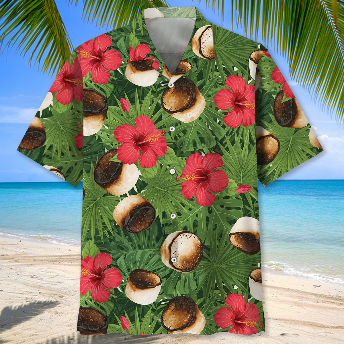 Burnt Marshmasllow Tropical Hawaiian Shirt