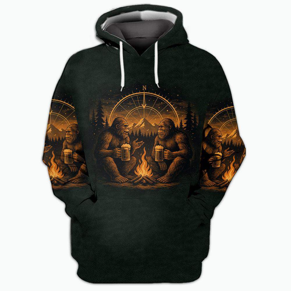 Bigfoot Making Memories One Campfire At A Time All Over Print Shirt