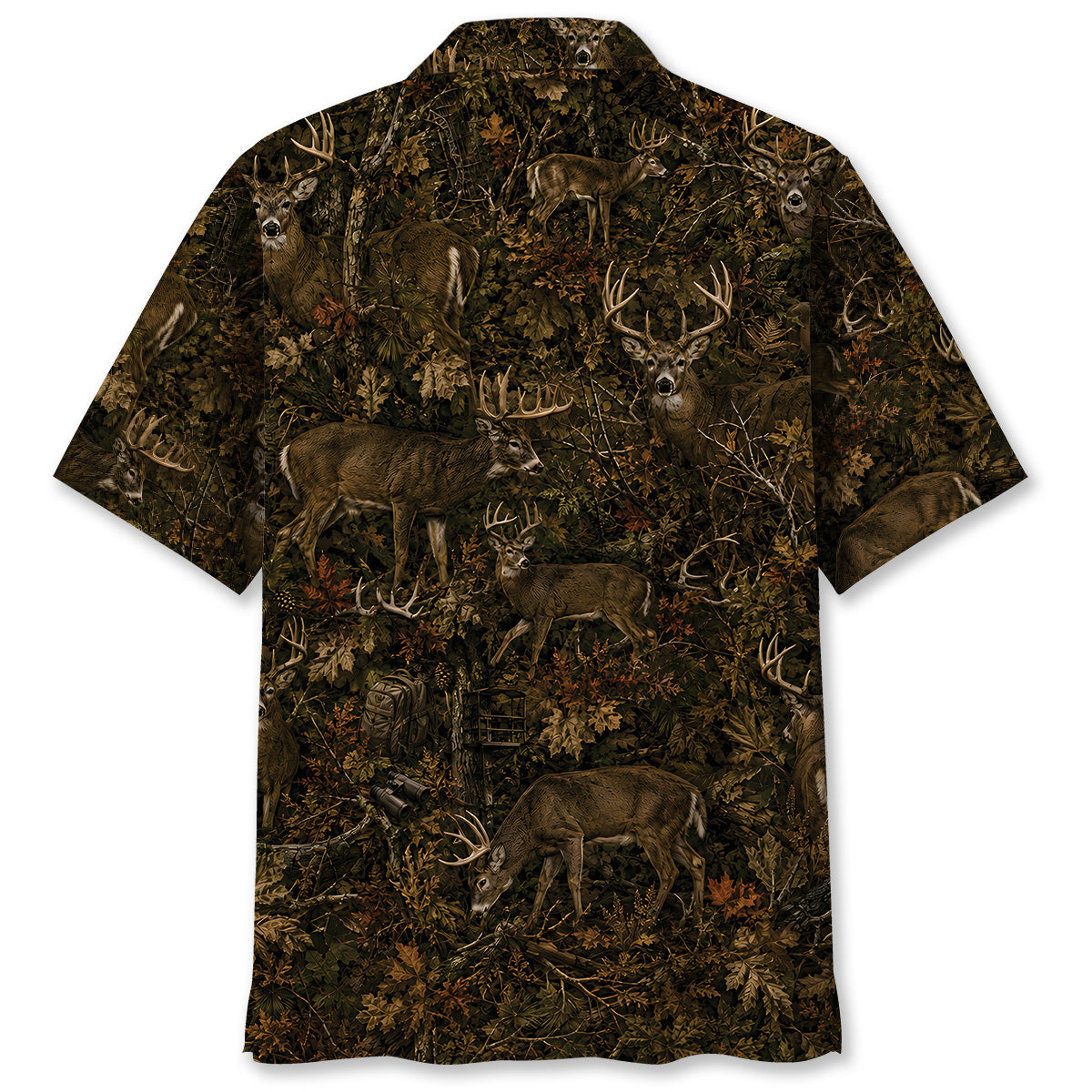 Deer Hunting Forest Camouflage Hawaiian Shirt