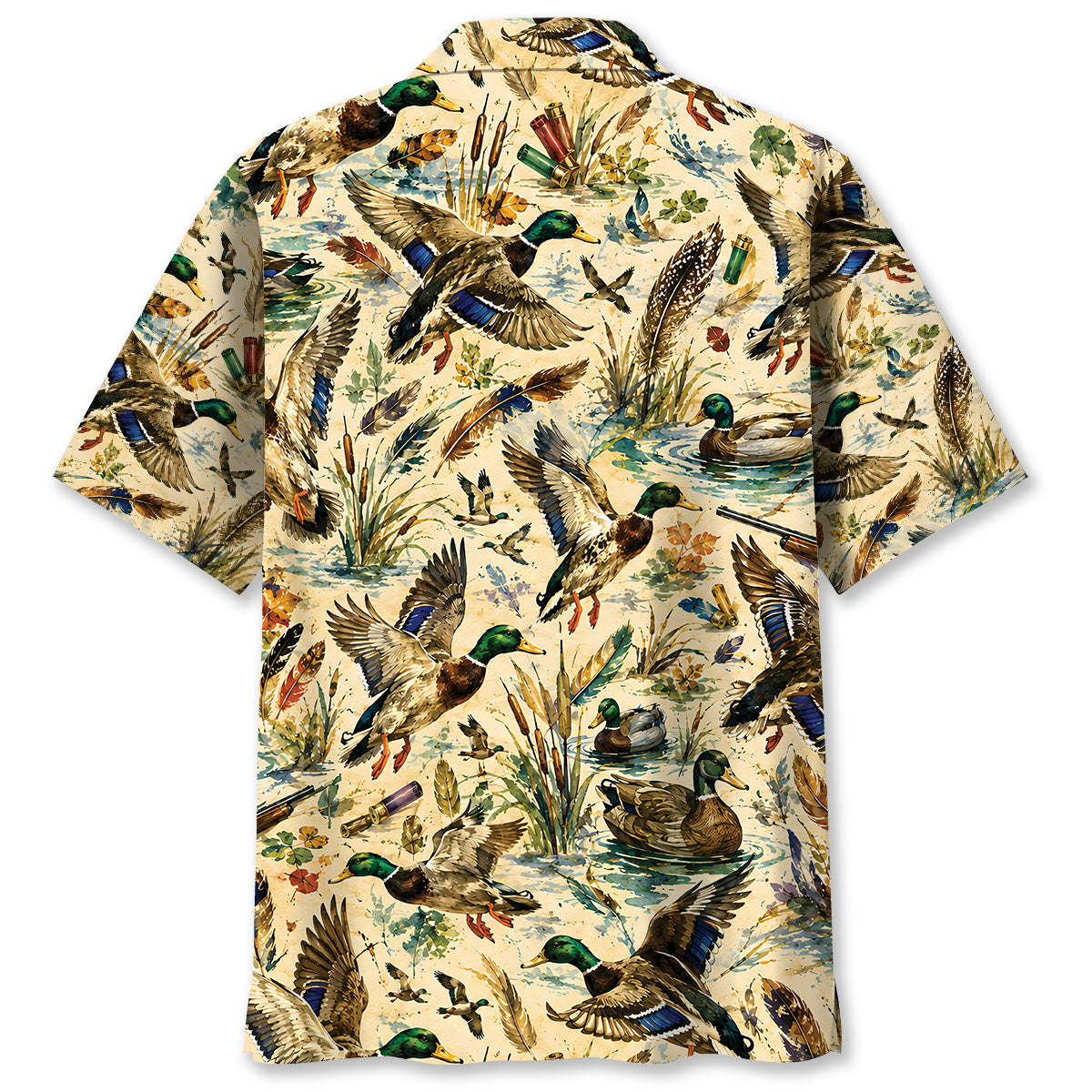 Duck Hunting Watercolor Hawaiian Shirt