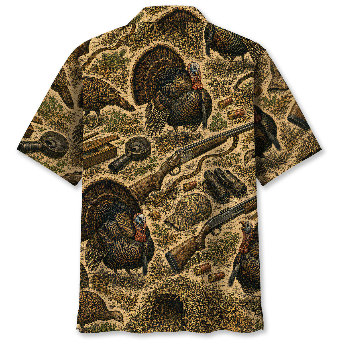 Vintage Turkey Hunting Hawaiian Shirt