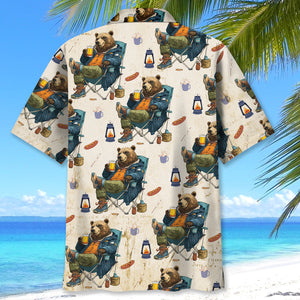 Funny Bear Go Camping Hawaiian Shirt