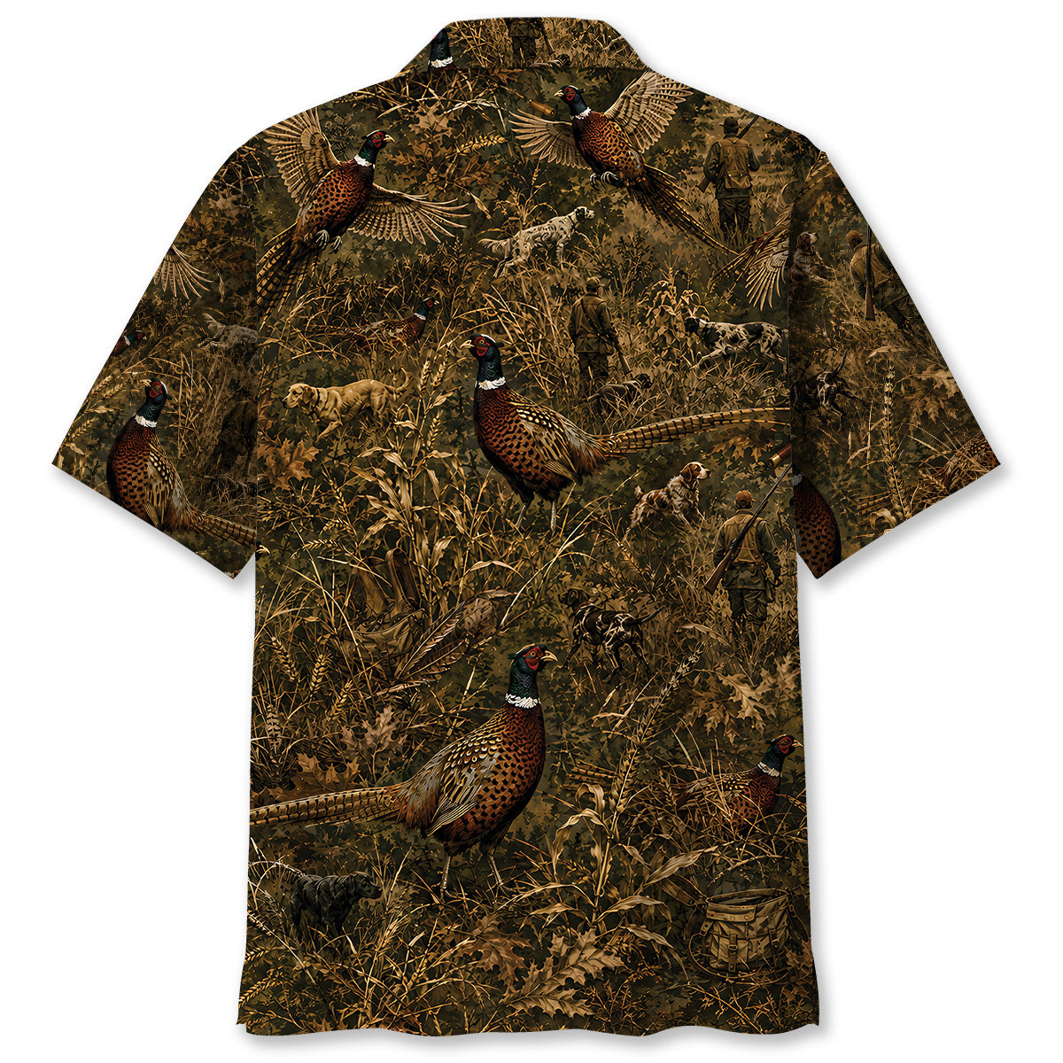 Hunt Pheasant Camo Hawaiian Shirt