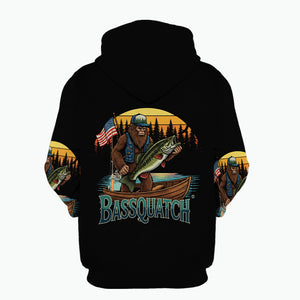 Bassquatch Retro All Over Print Shirt