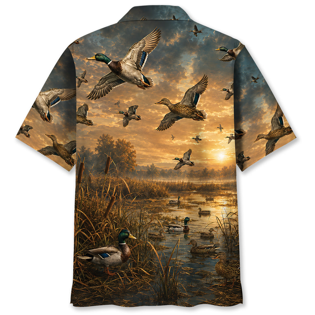 Duck Hunting Nature Hawaiian Shirt