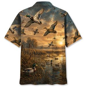 Duck Hunting Nature Hawaiian Shirt