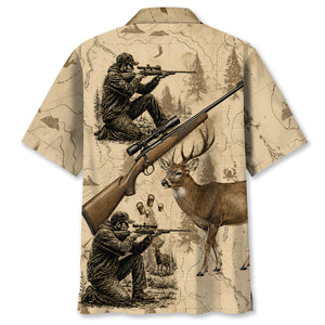 Vintage Deer Hunting Hawaiian Shirt