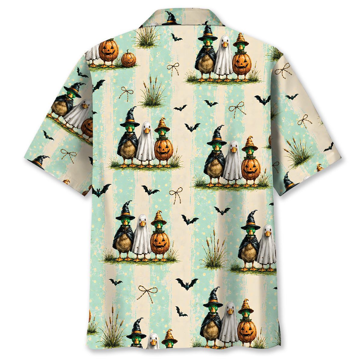 Duck Ghost Pumpkin Halloween Hawaiian Shirt
