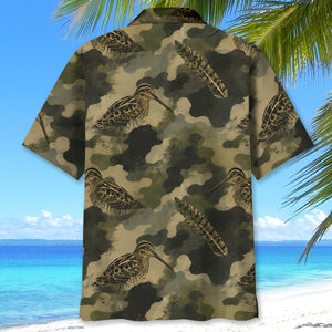 Snipe Camouflage Graphic Pattern Hawaiian Shirt