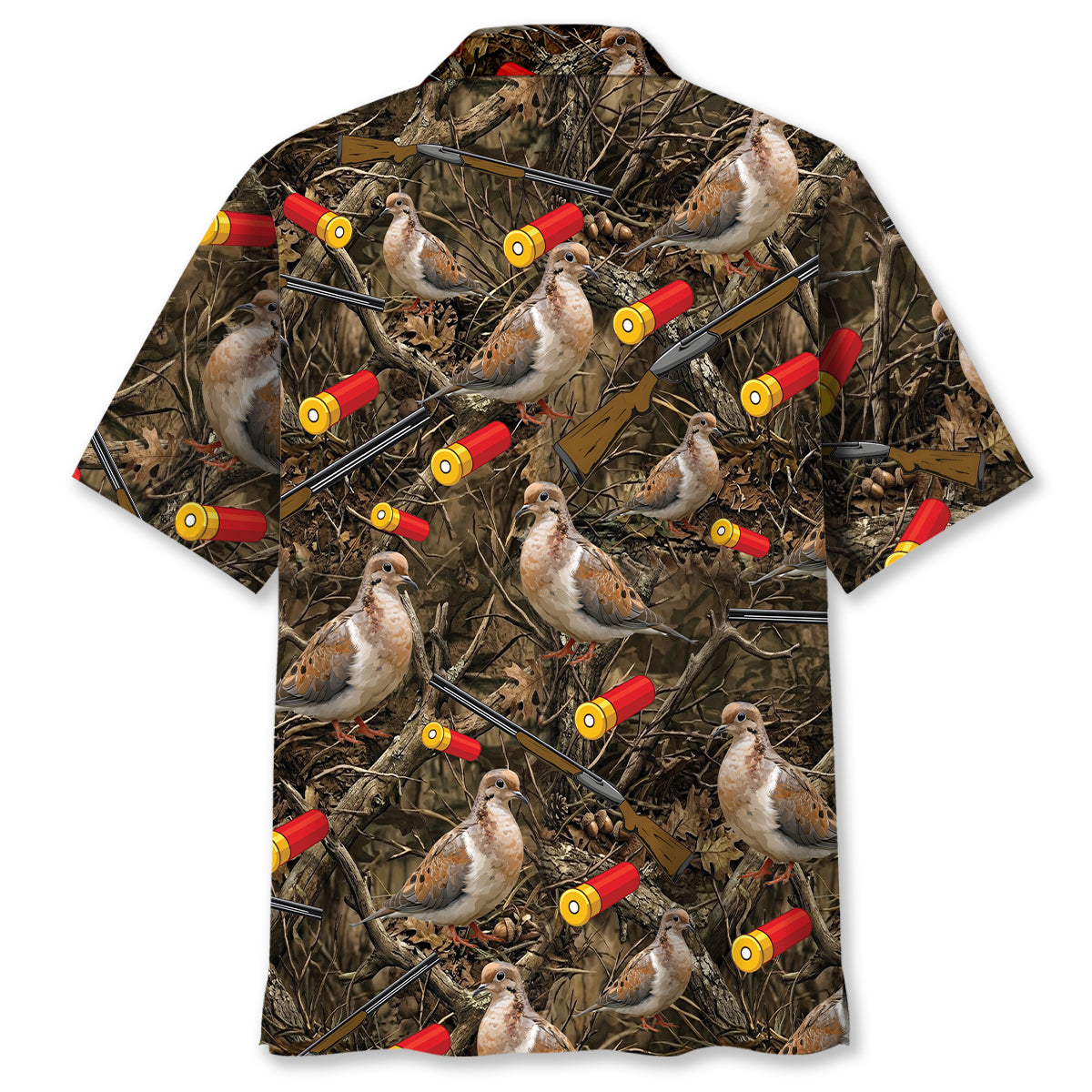 Vintage Camouflage Mourning Dove Hunting Hawaiian Shirt