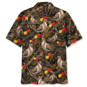 Vintage Camouflage Mourning Dove Hunting Hawaiian Shirt