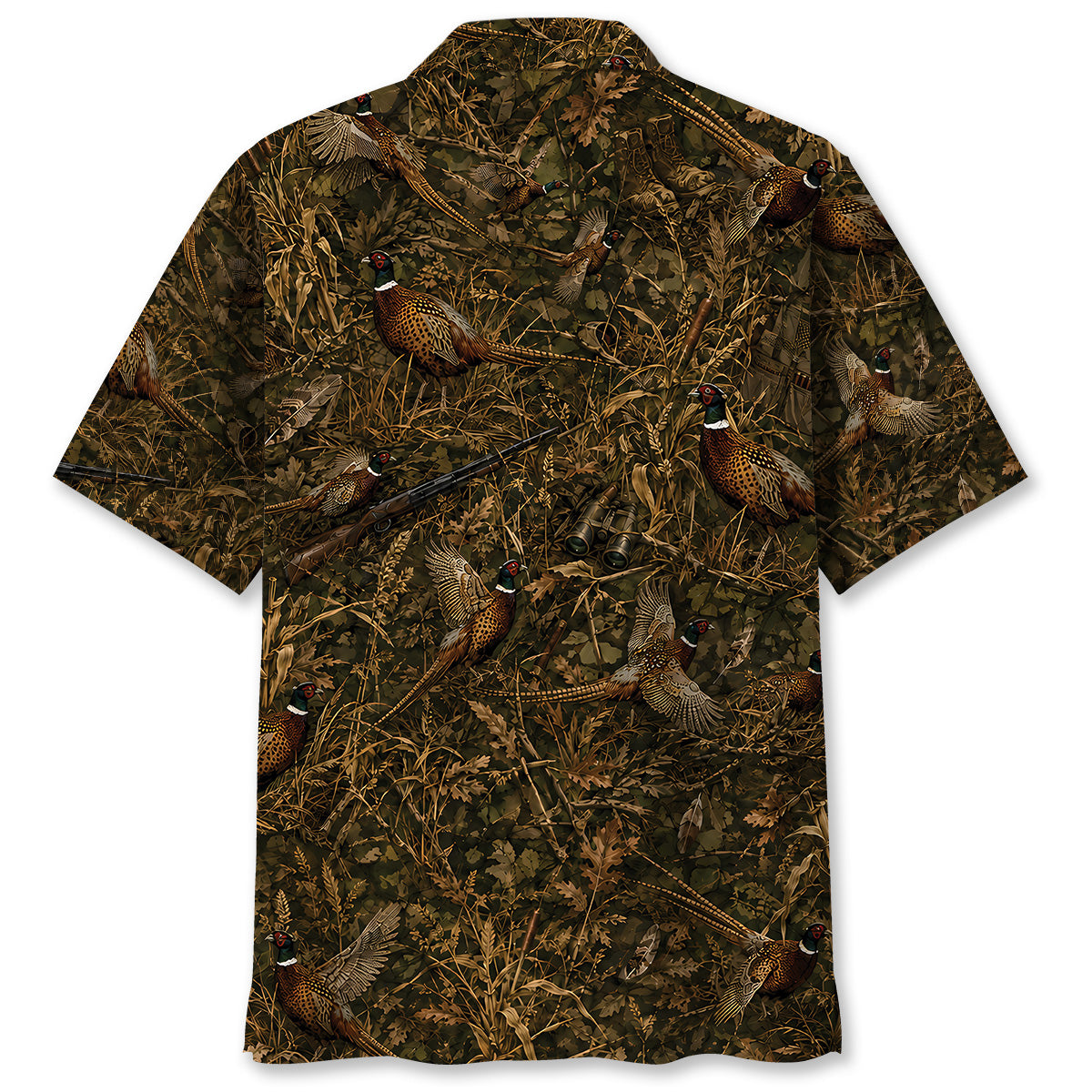Pheasant Hunting Camo Hawaiian Shirt